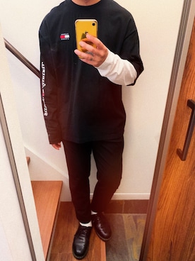 Tomo.twさんの（tommy jeans | トミー ジーンズ）を使ったコーディネート