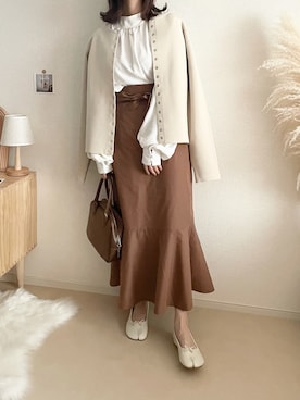 「AmbreNeige」｜「アイテム（パンプス）」を使った、TOMOさん（レディース・154cm）の秋コーディネート