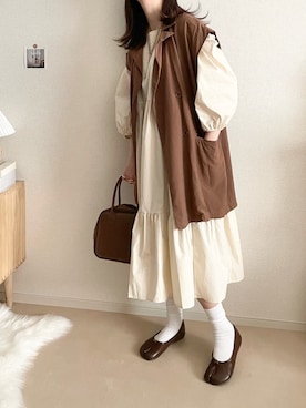 「VACANCY（ヴァカンシー）のアイテム」を使った、TOMOさん（レディース・154cm）の冬コーディネート