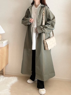 「編み込みバッグ」｜TOMOさん（レディース・154cm）の春コーディネート