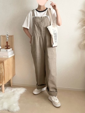 「AS KNOW AS plus（アズノゥアズプラス）のアイテム（スニーカー）」を使った、TOMOさん（レディース・154cm）の夏コーディネート