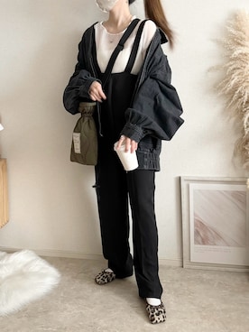 「tiptop（ティップトップ）のアイテム（ブルゾン）」を使った、TOMOさん（骨格ウェーブ・レディース・154cm）の冬コーディネート