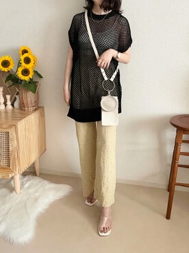 「LYDIE（リディー）のアイテム」を使った、TOMOさん（レディース・154cm）の夏コーディネート