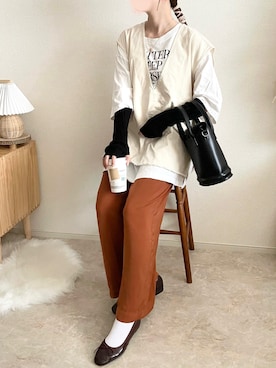 「ap retro（アプレトロ）のアイテム」を使った、TOMOさん（骨格ウェーブ・レディース・154cm）の秋コーディネート