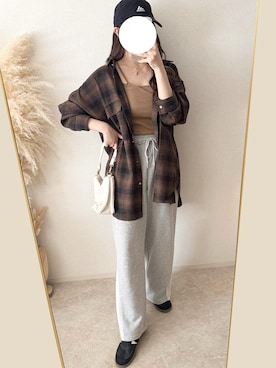 「しまむら（シマムラ）のアイテム」を使った、TOMOさん（レディース・154cm）の秋コーディネート