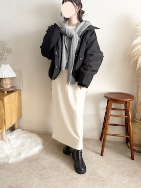 「アイテム（ブルゾン）」を使った、TOMOさん（レディース・154cm）の秋コーディネート