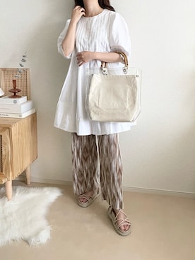 「rectangle（レクタングル）のアイテム（ワンピース/ドレス）」を使った、TOMOさん（レディース・154cm）の夏コーディネート