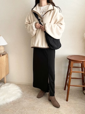 「Java（ジャバ）のアイテム（スウェット）」を使った、TOMOさん（レディース・154cm）の秋コーディネート