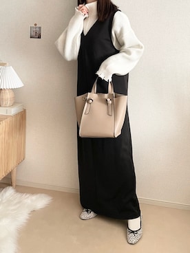 「&. NOSTALGIA（アンドドットノスタルジア）のアイテム」を使った、TOMOさん（レディース・154cm）の冬コーディネート