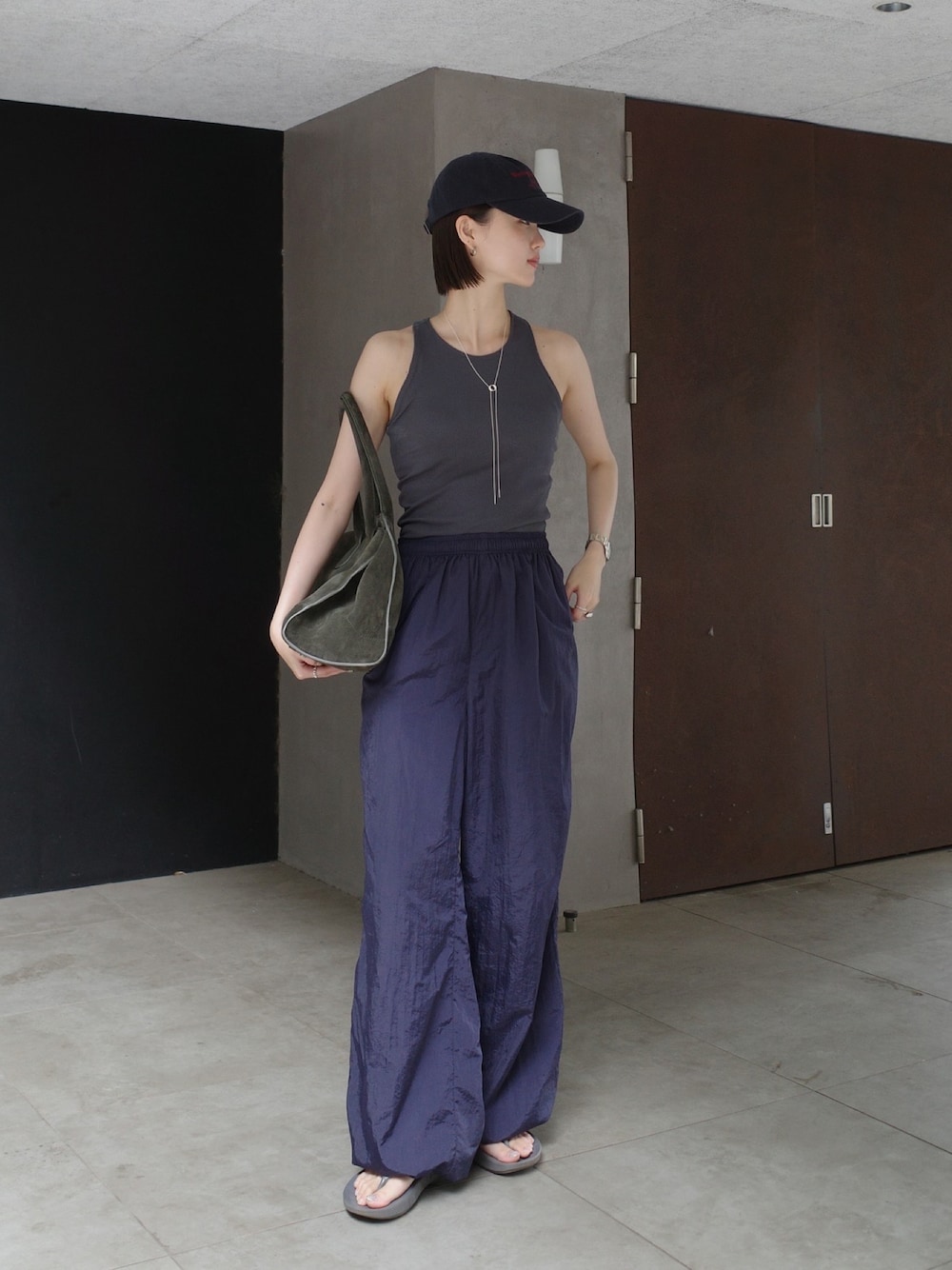 anuke（アンヌーク）の「Nylon Volume Pants（その他パンツ