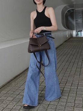 「アイテム（タンクトップ）」を使った、K A R E Nさん（レディース・167cm・20代）の夏コーディネート