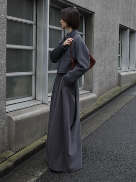 「アイテム（ジャケット/アウター）」を使った、K A R E Nさん（レディース・167cm）の冬コーディネート