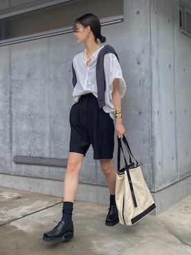 「ANT（アント）のアイテム（パンツ）」を使った、K A R E Nさん（レディース・167cm）の夏コーディネート
