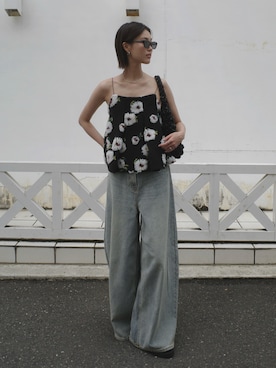 「アイテム（パンツ）」を使った、K A R E Nさん（レディース・167cm）の秋コーディネート