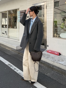 「CAMPER（カンペール）のアイテム」を使った、K A R E Nさん（レディース・167cm）の春コーディネート