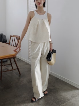 「アイテム（サンダル）」を使った、K A R E Nさん（レディース・167cm）の夏コーディネート