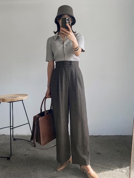 「AKTE（アクテ）のアイテム（帽子）」を使った、K A R E Nさん（レディース・167cm）の秋コーディネート