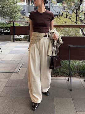 「anuke（アンヌーク）のアイテム」を使った、K A R E Nさん（レディース・167cm）の春コーディネート
