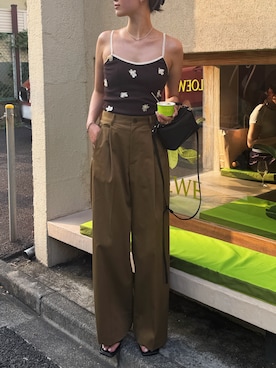 「LOEWE（ロエベ）のアイテム」を使った、K A R E Nさん（レディース・167cm）の夏コーディネート