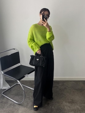 「AKTE（アクテ）のアイテム（ニット/セーター）」を使った、K A R E Nさん（レディース・167cm）の秋コーディネート