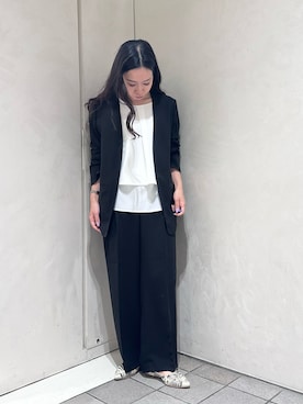 「アイテム（ノーカラージャケット）」を使った、yuguさん（レディース・150cm）の夏コーディネート