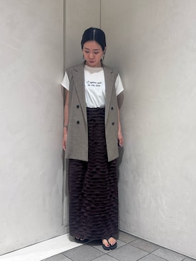 「アイテム（ベスト）」を使った、yuguさん（レディース・150cm）の夏コーディネート
