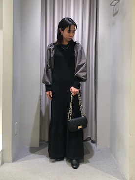 「Rouge vif（ルージュヴィフ）のアイテム（ワンピース/ドレス）」を使った、yuguさん（骨格ウェーブ・レディース・149cm）の秋コーディネート