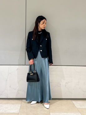 「Rouge vif（ルージュヴィフ）のアイテム（ジャケット/アウター）」を使った、yuguさん（骨格ウェーブ・レディース・149cm）の冬コーディネート