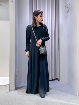 「Rougevif」｜「アイテム（ワンピース/ドレス）」を使った、yuguさん（レディース・149cm）の冬コーディネート