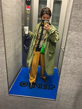 「CPCM（シーピーシーエム）のアイテム（モッズコート）」を使った、ユウキさん（レディース・151cm）の冬コーディネート