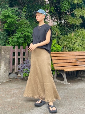「AP STUDIO（エーピーストゥディオ）のアイテム」を使った、awoi.hさん（レディース・164cm）の夏コーディネート
