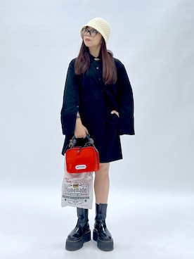 「saloon（サルーン）のアイテム（帽子）」を使った、Ｍ Ｏ Ｅ Ｋ Ｏさん（レディース・150cm）の夏コーディネート