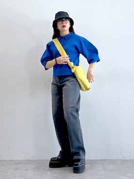 「saloon（サルーン）のアイテム（帽子）」を使った、Ｍ Ｏ Ｅ Ｋ Ｏさん（レディース・150cm）の夏コーディネート