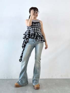 「アイテム（チュニック）」を使った、Ｍ Ｏ Ｅ Ｋ Ｏさん（レディース・150cm）の夏コーディネート
