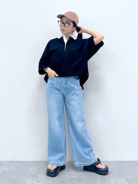 「saloon（サルーン）のアイテム（帽子）」を使った、Ｍ Ｏ Ｅ Ｋ Ｏさん（レディース・150cm）の春コーディネート