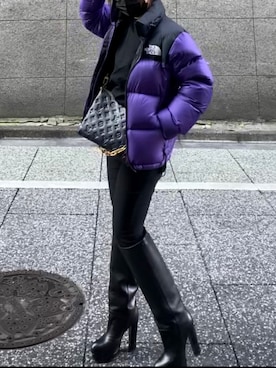 「UNIQLO（ユニクロ）のウルトラストレッチジーンズ（デニムパンツ）」を使った、Ｍ Ｏ Ｅ Ｋ Ｏさん（レディース・150cm）の冬コーディネート