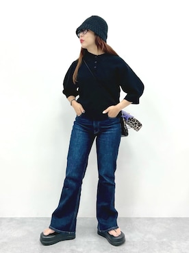 「saloon（サルーン）のアイテム（帽子）」を使った、Ｍ Ｏ Ｅ Ｋ Ｏさん（レディース・150cm）の夏コーディネート