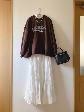 「Birthday room（バースデイルーム）のアイテム（ショルダーバッグ）」を使った、teey+さん（レディース・155cm）の冬コーディネート