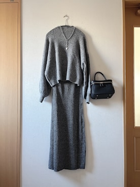 「Birthday room（バースデイルーム）のアイテム（ショルダーバッグ）」を使った、teey+さん（レディース・155cm）の冬コーディネート