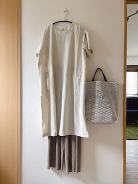 「ワークマン」｜「アイテム（ワンピース/ドレス）」を使った、teey+さん（レディース・155cm）の夏コーディネート