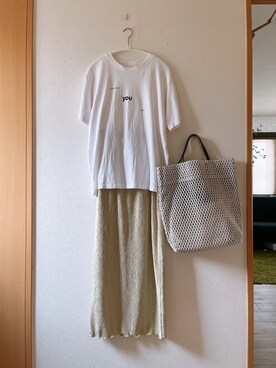 「OpenCLOSE（オープンクローズ）のアイテム（トップス）」を使った、teey+さん（レディース・155cm）の夏コーディネート