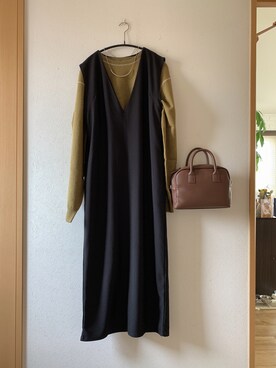 「SENSE OF PLACE by URBAN RESEAR」｜「アイテム（アクセサリー）」を使った、teey+さん（レディース・155cm）の冬コーディネート