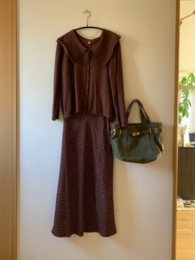 「sita parantica（シータパランティカ）のSITA PARANTICA CANVAS TOTE BAG（トートバッグ）」を使った、teey+さん（レディース・155cm）の秋コーディネート