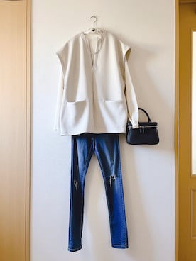 「Birthday room（バースデイルーム）のアイテム（ショルダーバッグ）」を使った、teey+さん（レディース・155cm）の春コーディネート