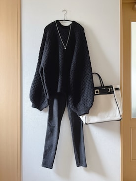 「OMNES（オムネス）のアイテム（バッグ）」を使った、teey+さん（レディース・155cm）の冬コーディネート