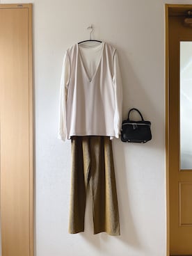 「Birthday room（バースデイルーム）のアイテム（ショルダーバッグ）」を使った、teey+さん（レディース・155cm）の秋コーディネート