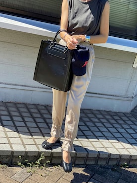 「THE SHINZONE（ザ　シンゾーン）のアイテム（キャップ）」を使った、Oo.hiro.oOさん（レディース・159cm）の夏コーディネート
