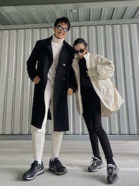 「ANOGH（アノフ）のアイテム」を使った、Oo.hiro.oOさん（レディース・159cm）の冬コーディネート