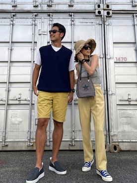 「CONVERSE TOKYO（コンバーストウキョウ）のアイテム」を使った、Oo.hiro.oOさん（レディース・159cm）の夏コーディネート