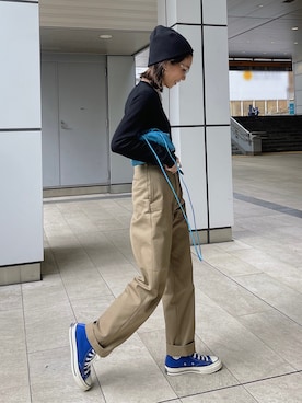 「THE SHINZONE（ザ　シンゾーン）のアイテム（チノパンツ）」を使った、Oo.hiro.oOさん（レディース・159cm）の春コーディネート